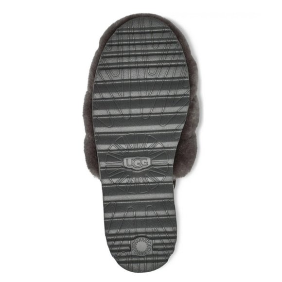 NEW UGG Sizes 8, 10 Super Fluff Genuine Shearling Slingback Slipper, Charcoal - Picture 6 of 6